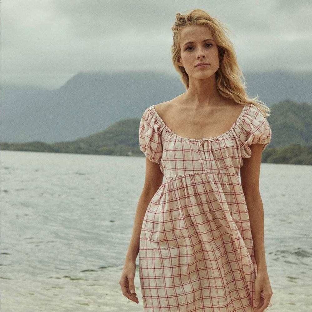 Doen Sarria Dress Plaid NWT size small